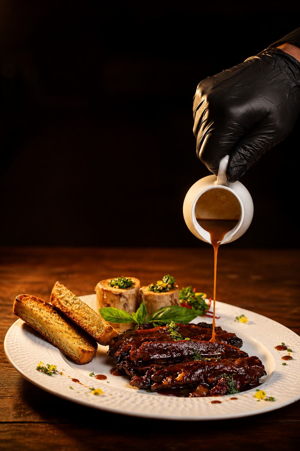 Sticky BBQ beef ribs