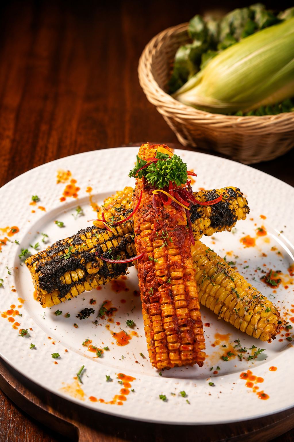 Spice-rubbed grilled corn on the cob